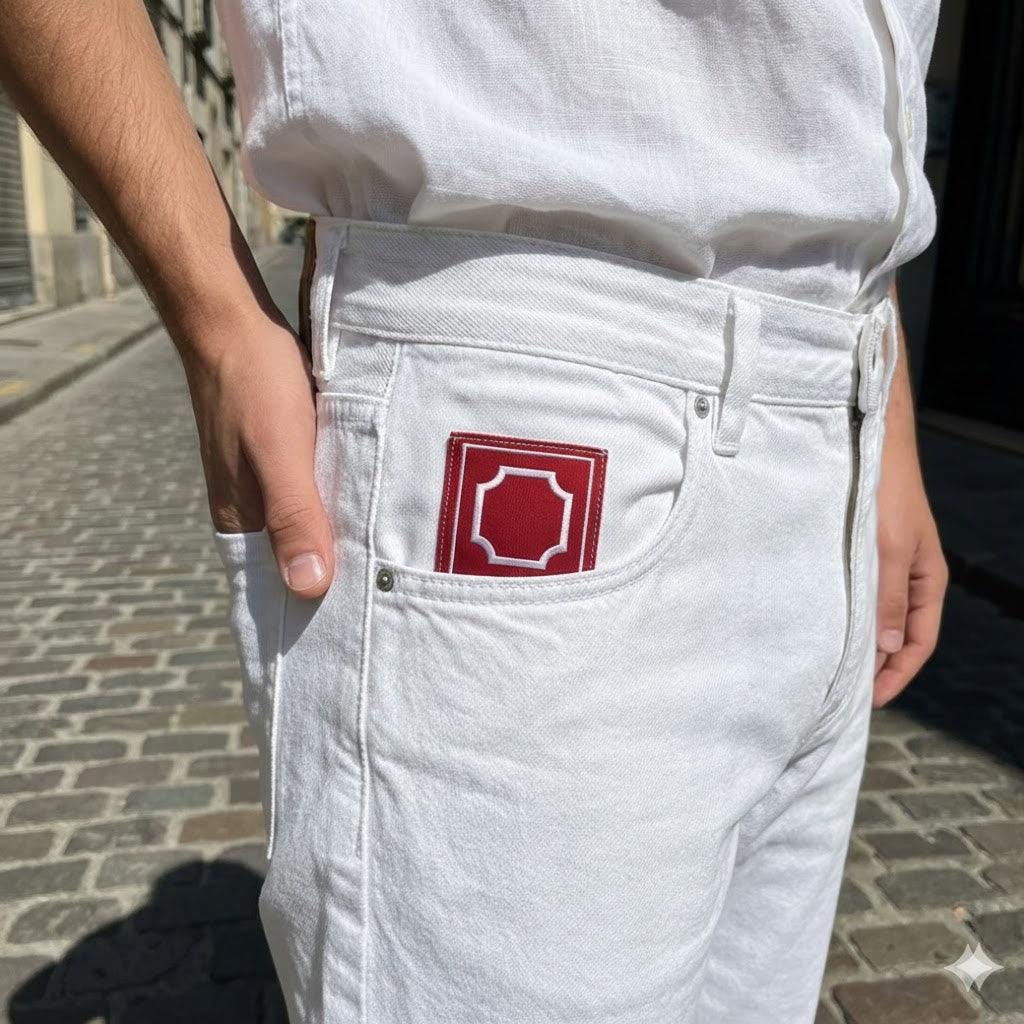 Pantalón Blanco con logo